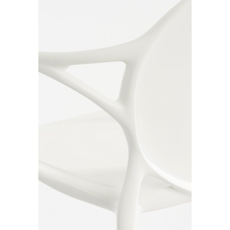 Nebraska Tuinstoel - L56 x B57 x H80 cm - Polypropyleen - Wit - Afbeelding 4