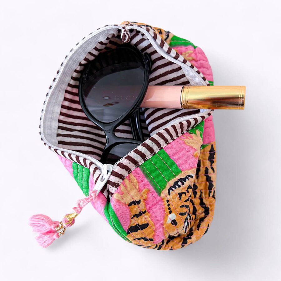 handgemaakt mini tasje 'Poppy Tiger Candy' - Afbeelding 2