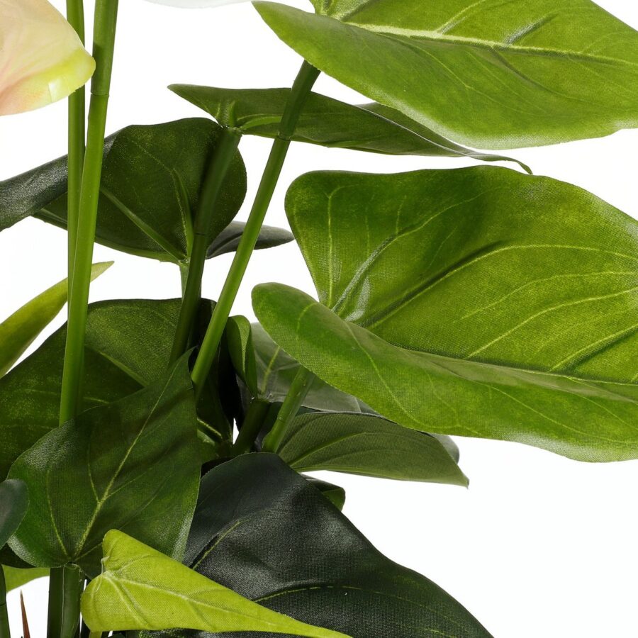 Anthurium Kunstplant in Bloempot Stan - H40 x Ø30 cm - Lichtroze - Afbeelding 3