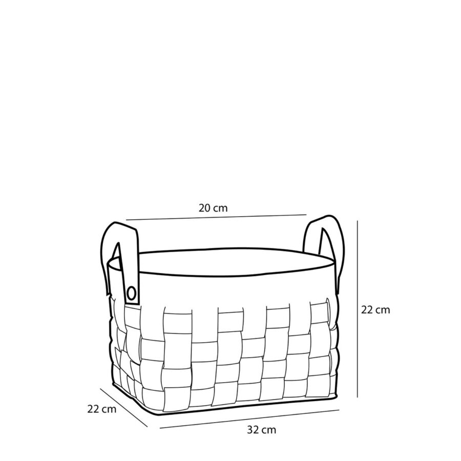 Opbergmand - Set van 3 - L40 x B30 x H30 cm - Kurk/Vilt - Bruin - Afbeelding 4