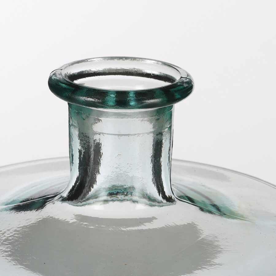 Guan Fles Vaas - H26 x Ø21 cm - Gerecycled Glas - Transparant - Afbeelding 2