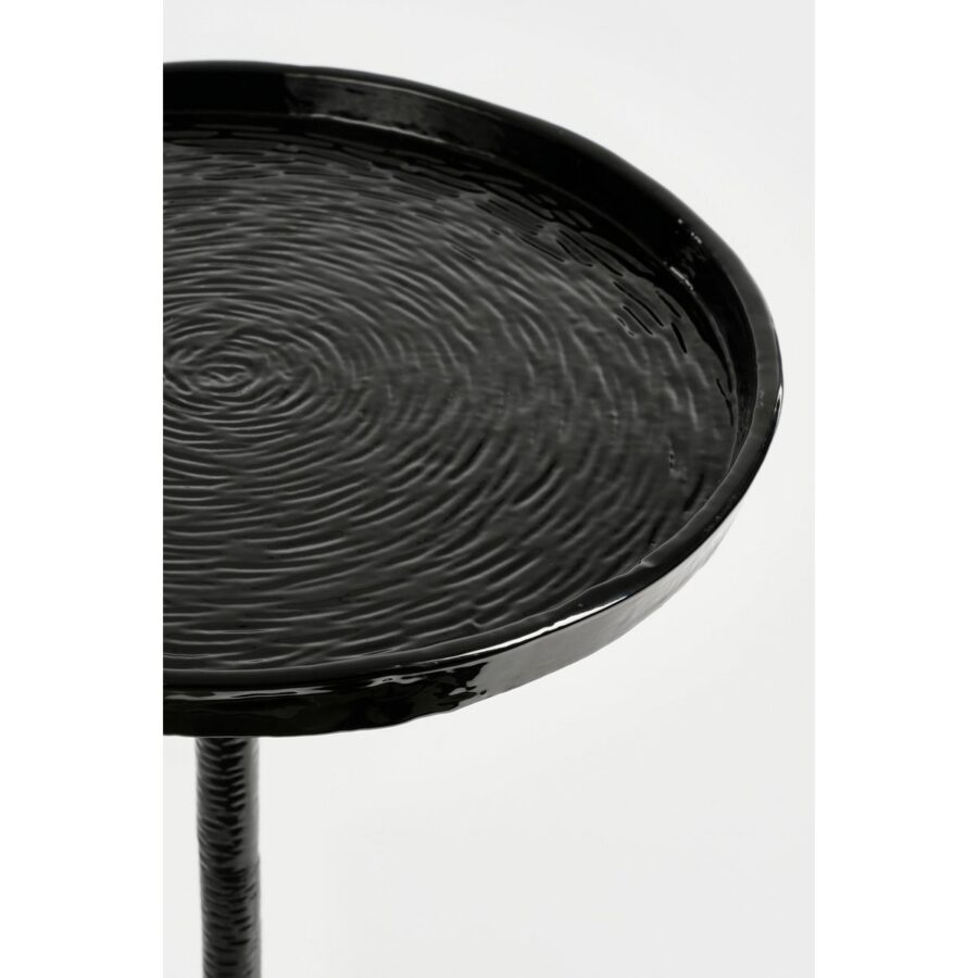 Colin Bijzettafel - H58 x Ø34 cm - Gerecycled Aluminium - 100% FSC - Zwart - Afbeelding 2