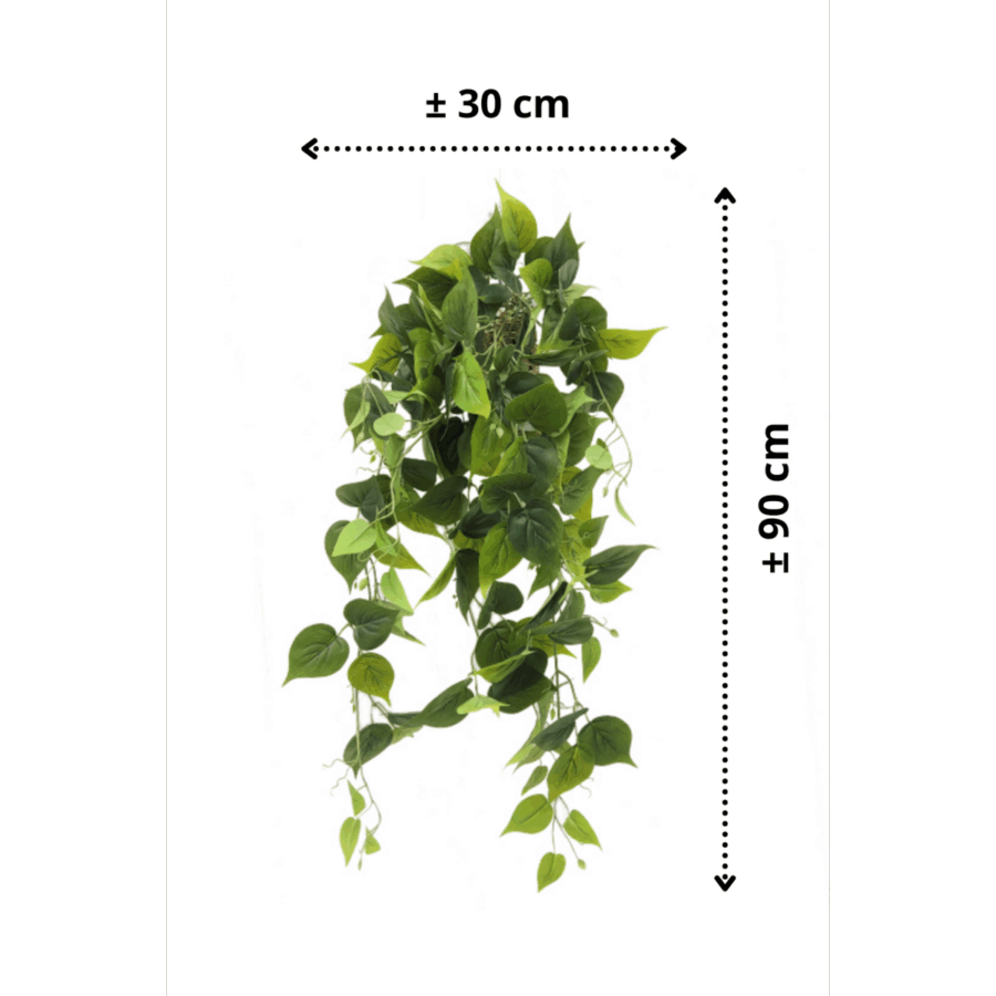 Philodendron Kunst Hangplant 90cm - Afbeelding 3