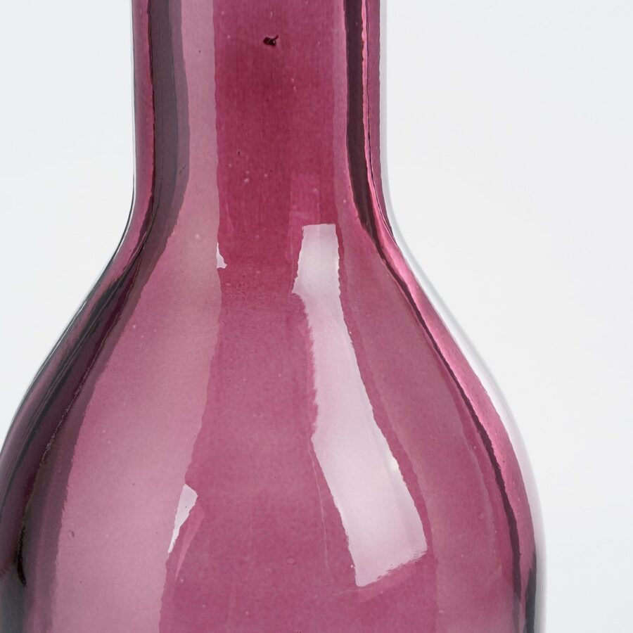 Rioja Fles Vaas - H50 x Ø15 cm - Gerecycled Glas - Bordeaux - Afbeelding 3
