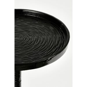 Colin Bijzettafel - H68 x Ø24 cm - Gerecycled Aluminium - 100% FSC - Zwart - Afbeelding 2