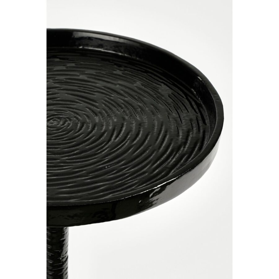 Colin Bijzettafel - H68 x Ø24 cm - Gerecycled Aluminium - 100% FSC - Zwart - Afbeelding 2