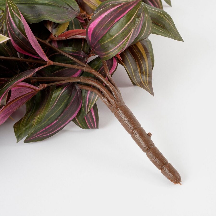 Tradescantia Kunst Hangplant - L15 x B20 x H54 cm - Bordeaux - Afbeelding 4