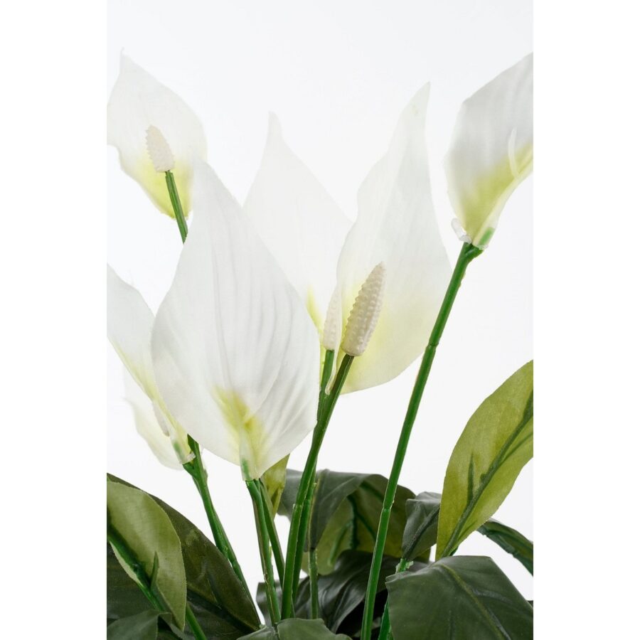 Spathiphyllum Kunstplant in Bloempot Stan - H50 x Ø40 cm - Wit - Afbeelding 2