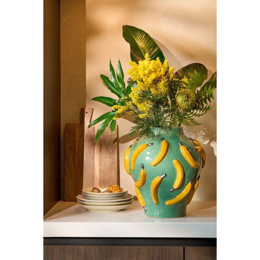 Moza Vaas - H38 x Ø34 cm - Keramiek - Lichtgroen - Afbeelding 6