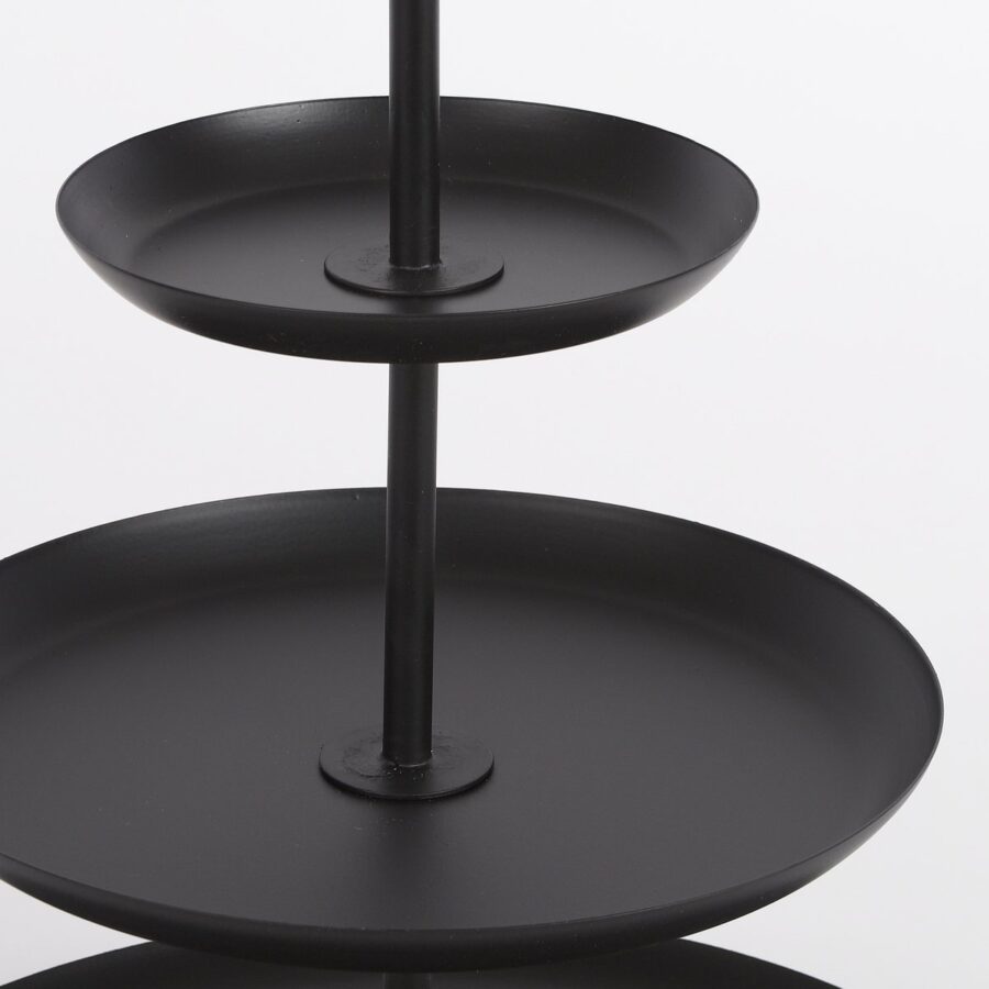 Rama Etagère 3 Laags - H55 x Ø38 cm - Metaal - Zwart - Afbeelding 3