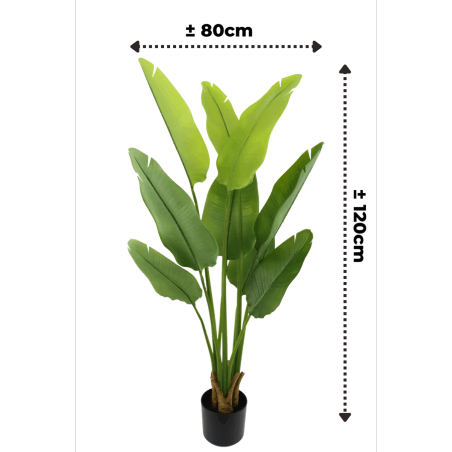 Strelitzia Kunstplant 120cm - Afbeelding 3