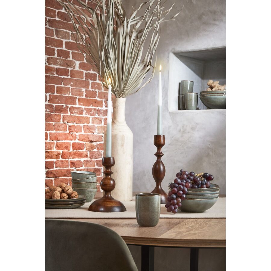 Pia Vaas - H47 x Ø13 cm - Paulownia Hout - Lichtbruin - Afbeelding 10