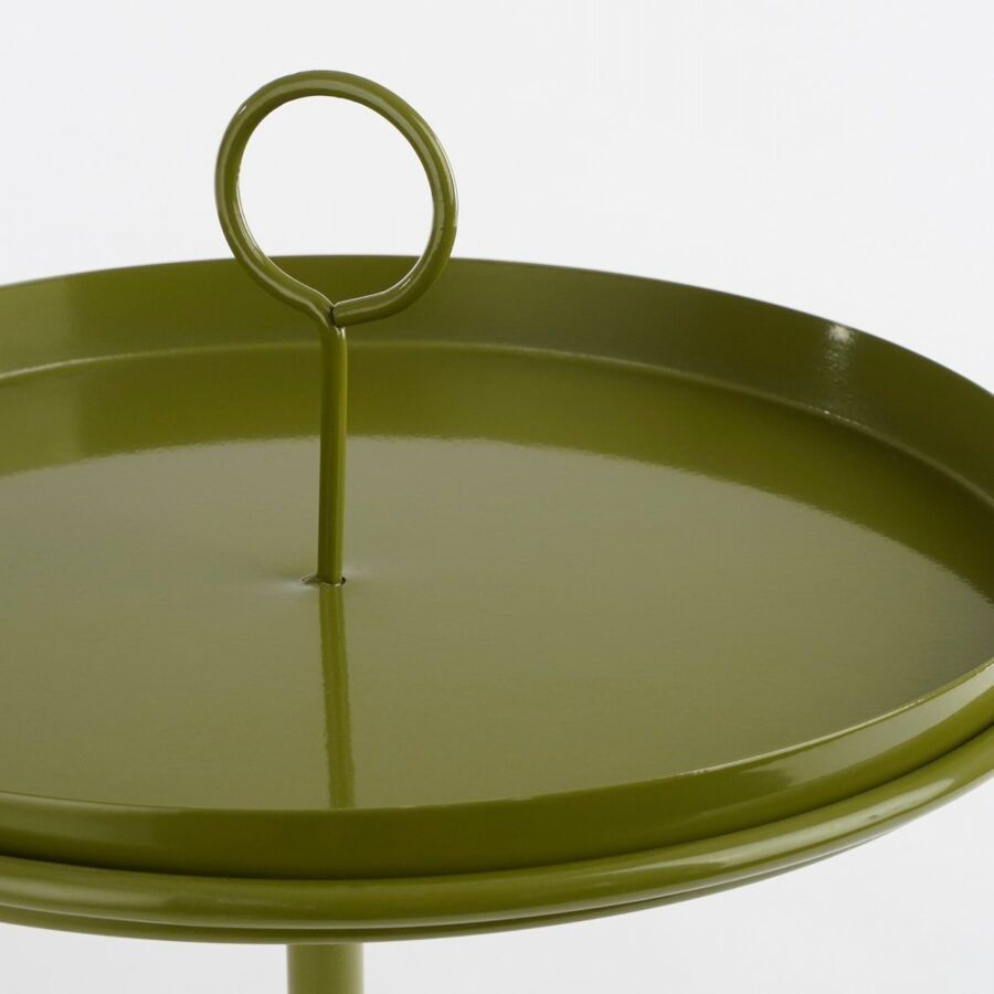 Aston Dienblad met Klem - H30 x Ø31 cm - Metaal - Donkergroen - Afbeelding 2