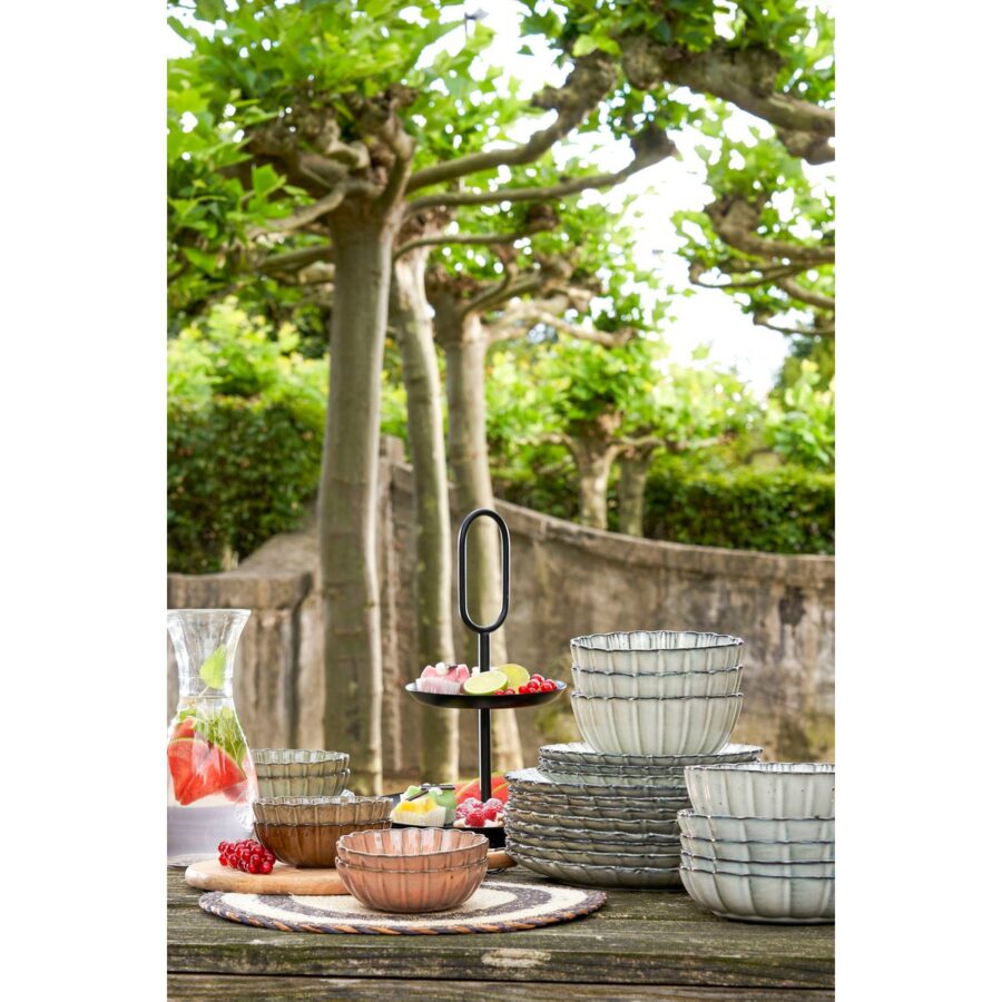 Corfu Schaal - H5 x Ø19 cm - Keramiek - Grijs - Afbeelding 5