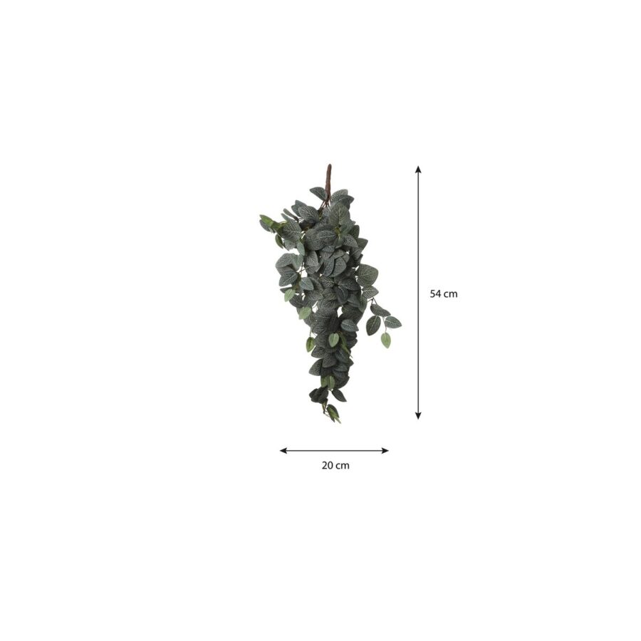 Fittonia Kunst Hangplant - L15 x B20 x H54 cm - Groen - Afbeelding 5