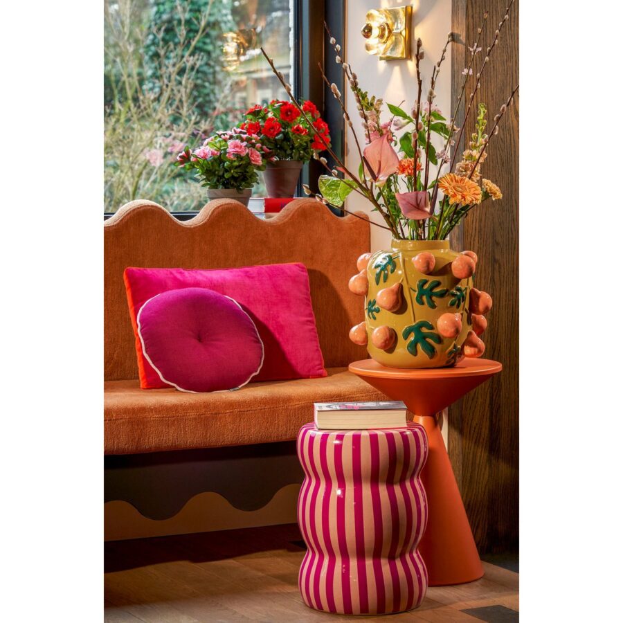 Azalea Kunstplant in Bloempot Stan - H31 x Ø26 cm - Rood - Afbeelding 5