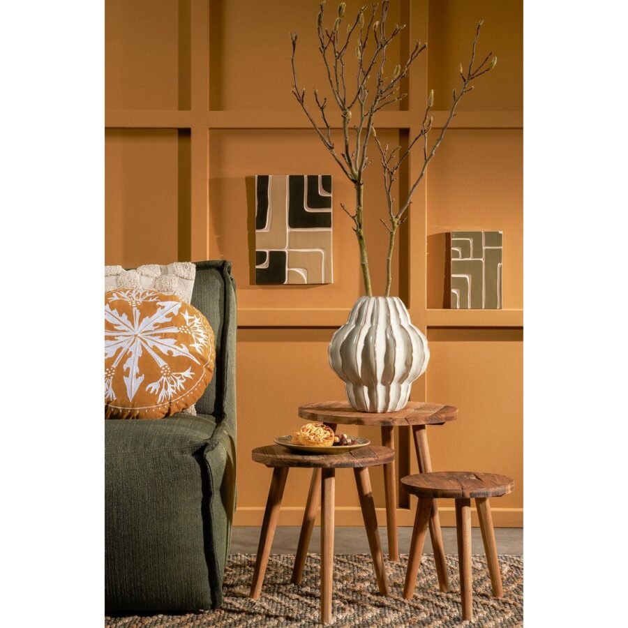 Altea Vaas - H28 x Ø25 cm - Keramiek - Off White - Afbeelding 6