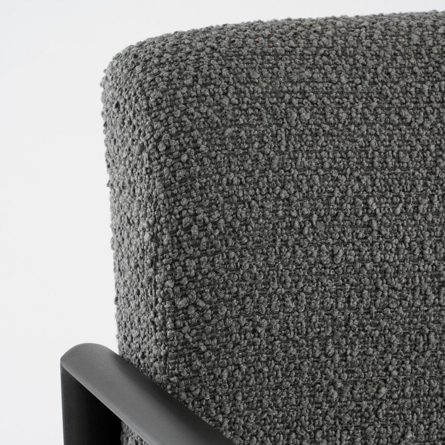 Symon Fauteuil - L72 x B69 x H81 cm - Donkergrijs - Afbeelding 4