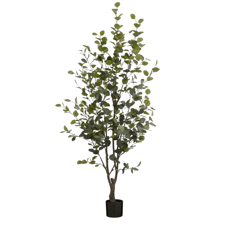 Kunstplant Eucalyptusboom in Pot - H180 x Ø80 cm - Groen
