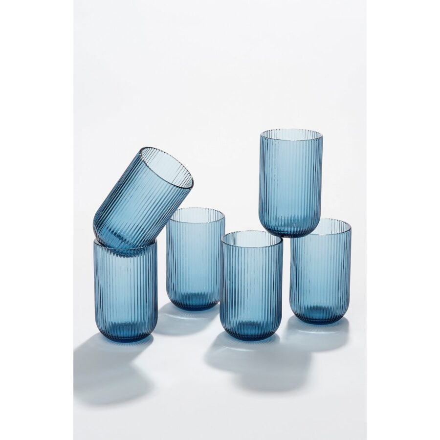 Merlot Drinkglas - 400 ml - Glas - Blauw - Afbeelding 3