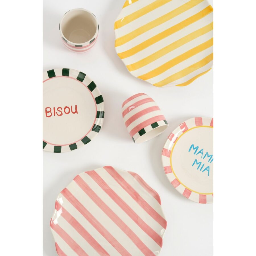 Bliss Serviesset - 6-delig - Steengoed - Roze, Geel, Groen - Afbeelding 6