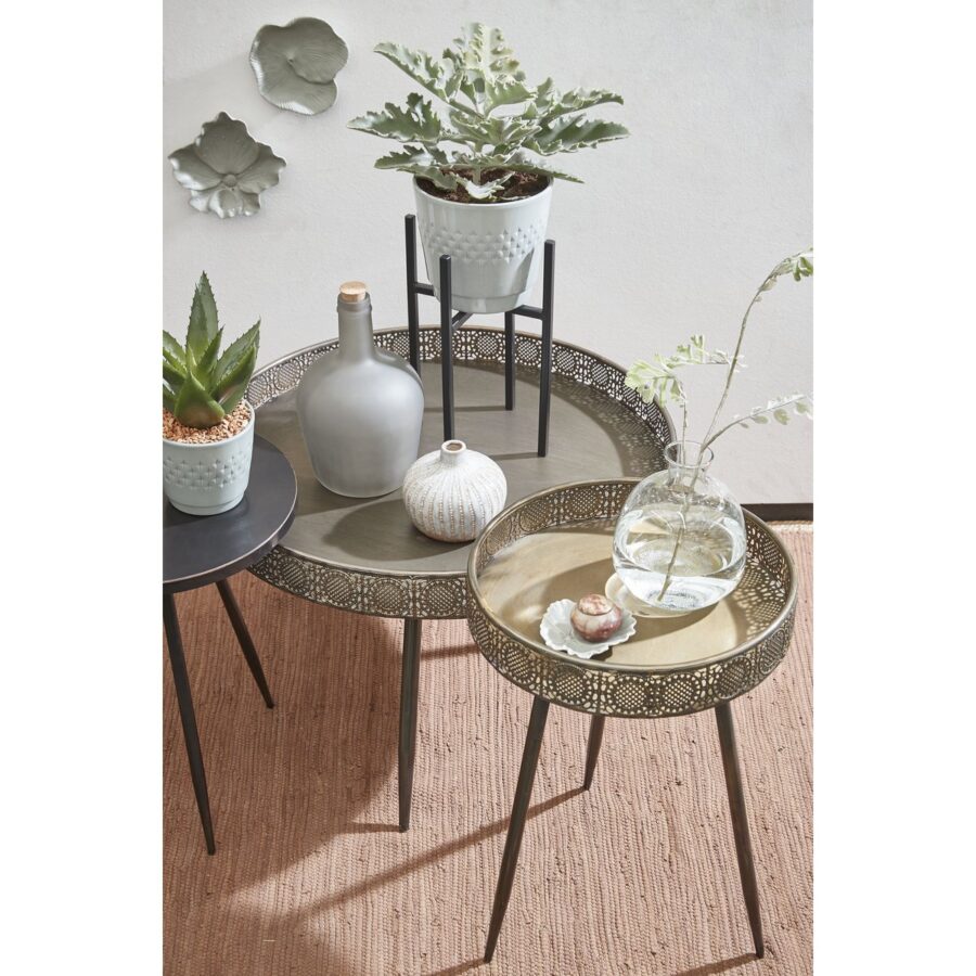 Lagune Salontafel - H46 x Ø70 cm - Metaal - Brons - Afbeelding 8