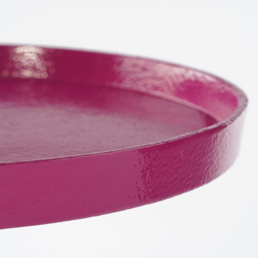 Duco Bijzettafel - H58 x Ø25 cm - Gerecycled Aluminium - Roze - Afbeelding 2