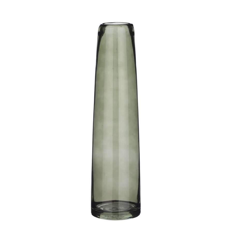 Xandra Smalle Vaas - H38 x Ø10 cm - Glas - Groen