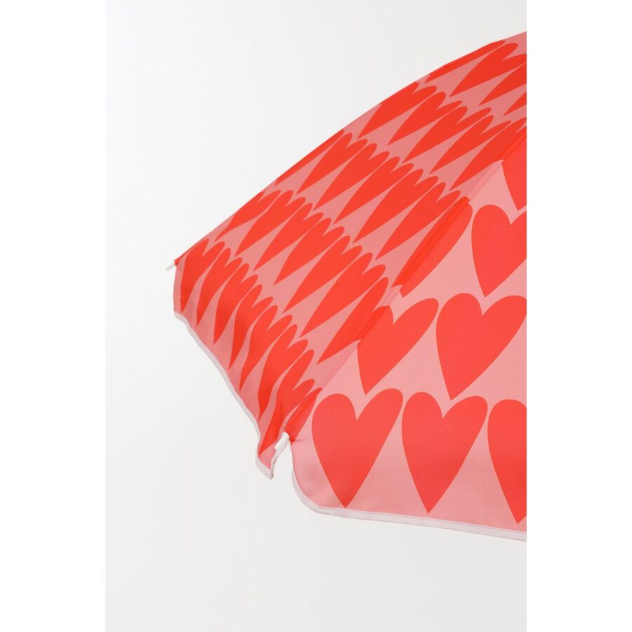 Heart Strandparasol - H180 x Ø160 cm - Roze - Afbeelding 2