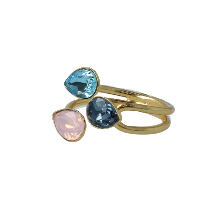 Classic Triple Leaf Ring Rosewater Opal - Afbeelding 3