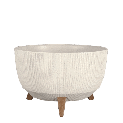 Doppio Bloempot op Poten - H21 x Ø40 cm - Polypropyleen - FSC Mix - Off White