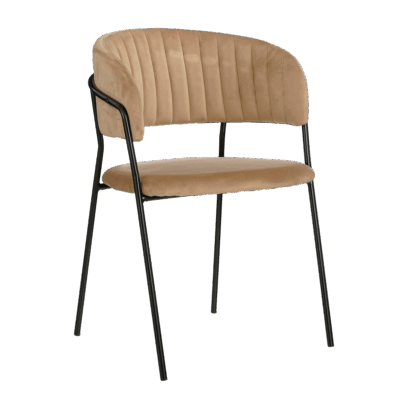 Moony Eetkamerstoel - Velvet - Beige