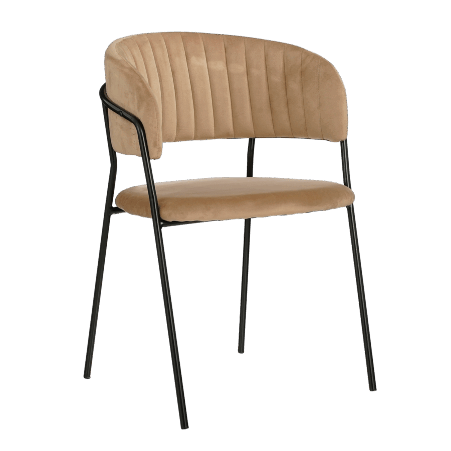 Moony Eetkamerstoel - Velvet - Beige