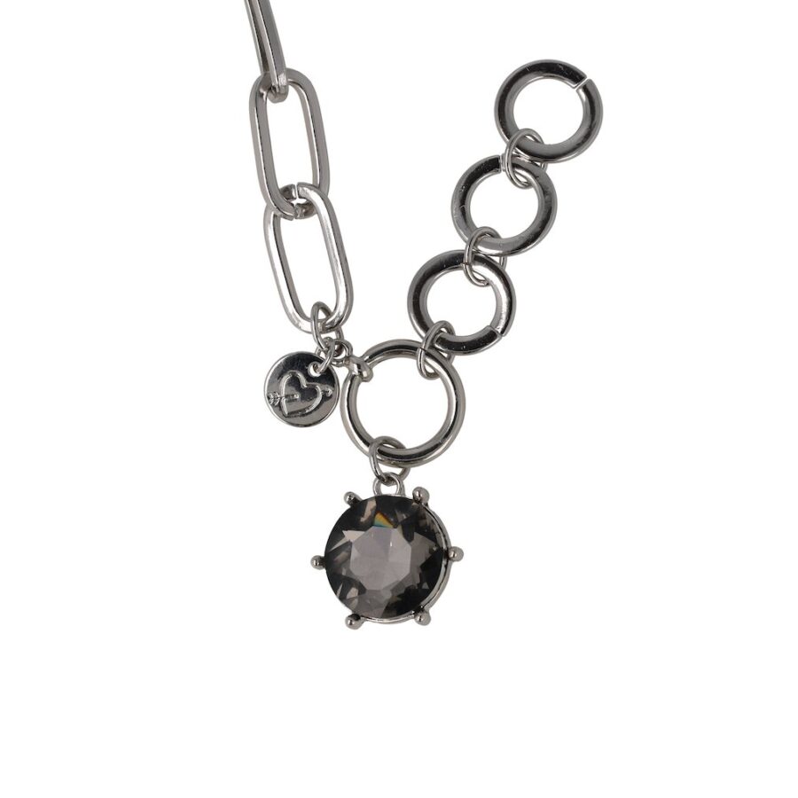Rhodium and Crystal Bracelet - Afbeelding 4