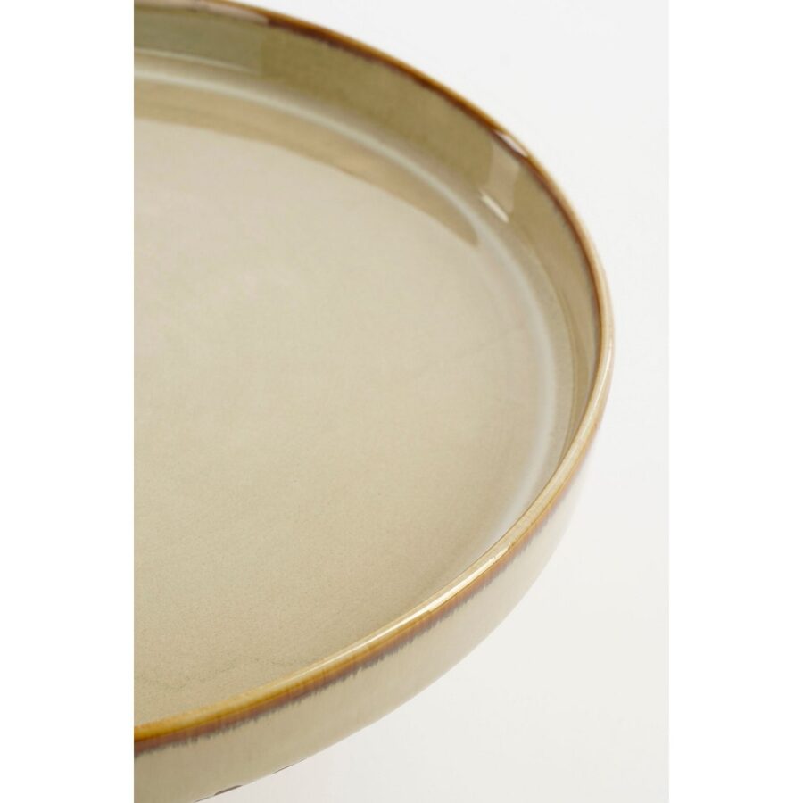 Racco Taartplateau - H11 x Ø28 cm - Steengoed - Beige - Afbeelding 2