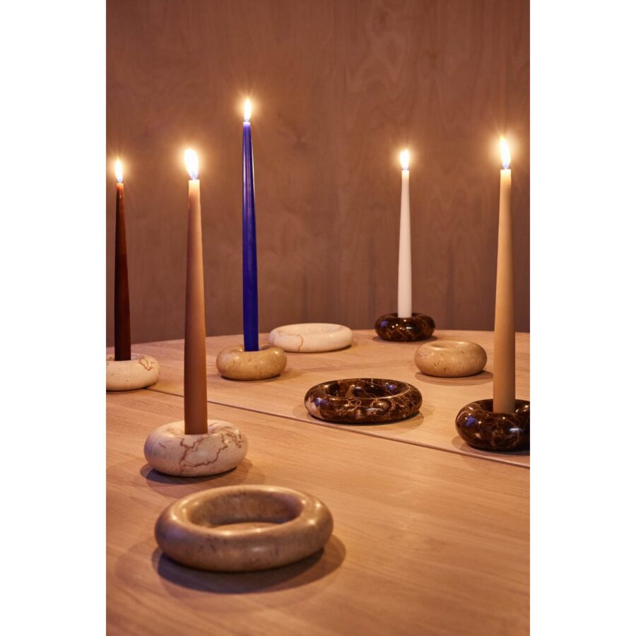 Savi Marmeren Kaarsenhouder - Groot - Afbeelding 3
