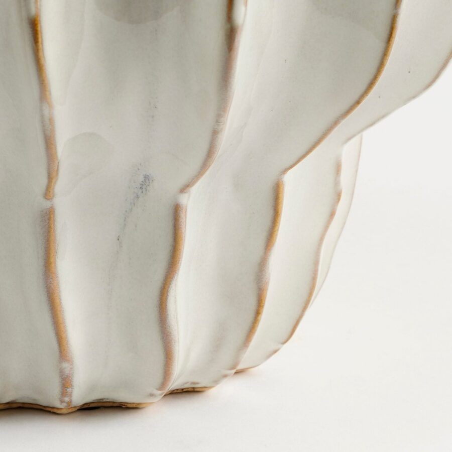 Altea Vaas - H28 x Ø25 cm - Keramiek - Off White - Afbeelding 3