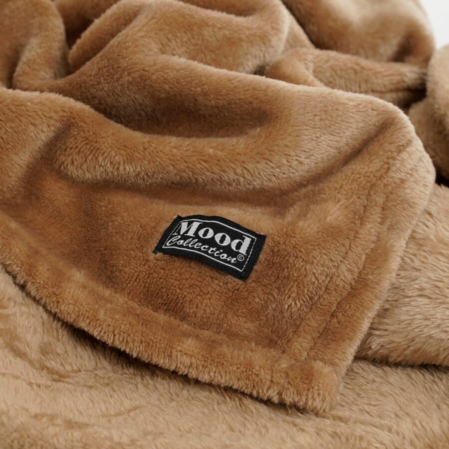 Famke Fleece Plaid - L180 x B130 cm - Lichtbruin - Afbeelding 4