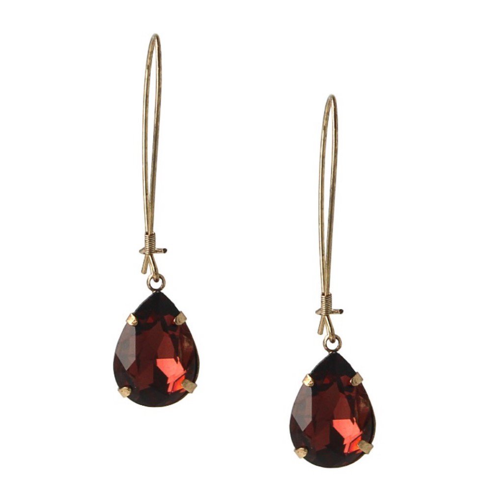 Ida Earhangers Warm Amethyst - Gold