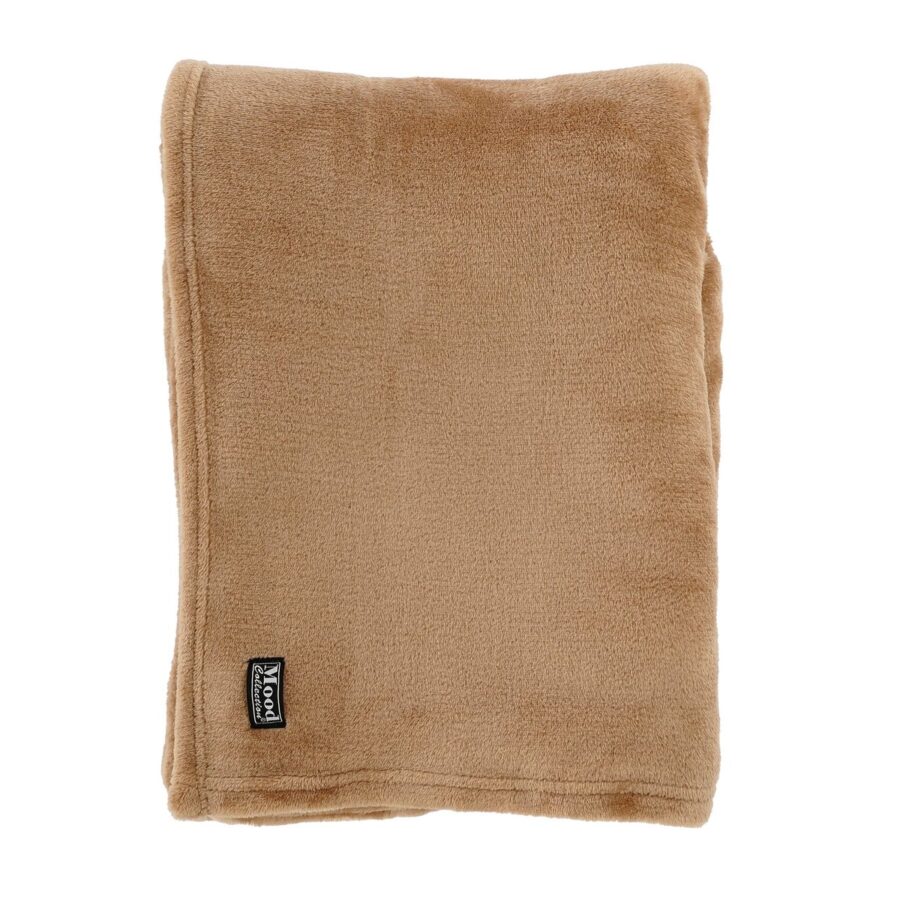 Famke Fleece Plaid - L180 x B130 cm - Lichtbruin - Afbeelding 5