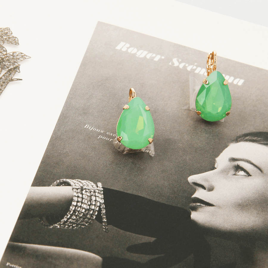 Lacrima Midnight Green Earhangers - Afbeelding 2