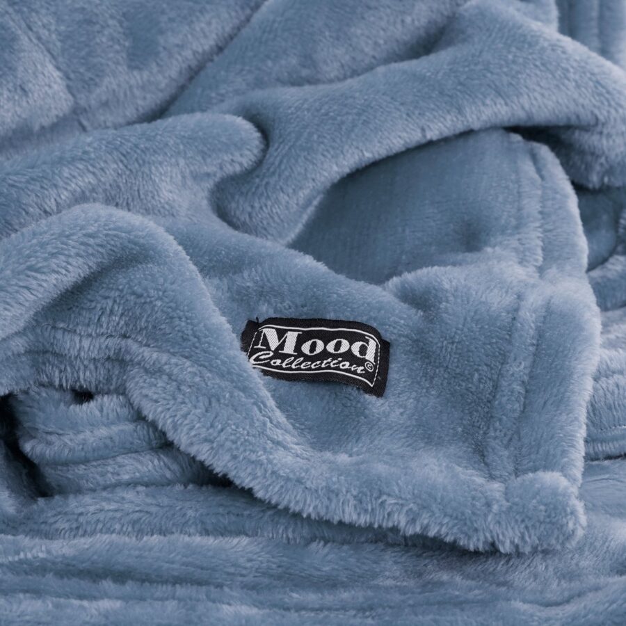 Famke Fleece Plaid - L180 x B130 cm - Lichtblauw - Afbeelding 4