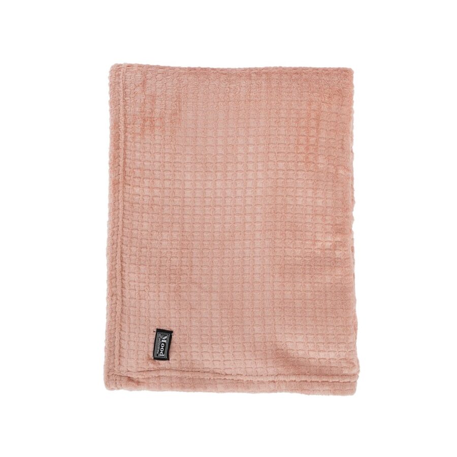 Joanne Fleece Plaid - L180 x B130 cm - Polyester - Perzik - Afbeelding 5