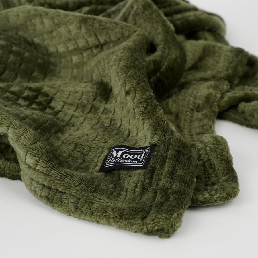 Joanne Fleece Plaid - L180 x B130 cm - Polyester - Donkergroen - Afbeelding 3