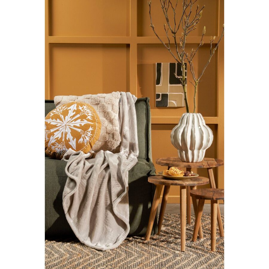 Famke Fleece Plaid - L180 x B130 cm - Beige - Afbeelding 6