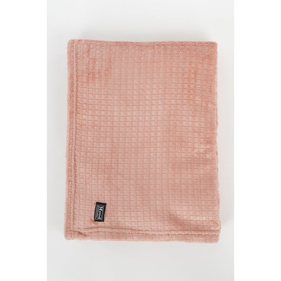 Joanne Fleece Plaid - L180 x B130 cm - Polyester - Perzik - Afbeelding 2