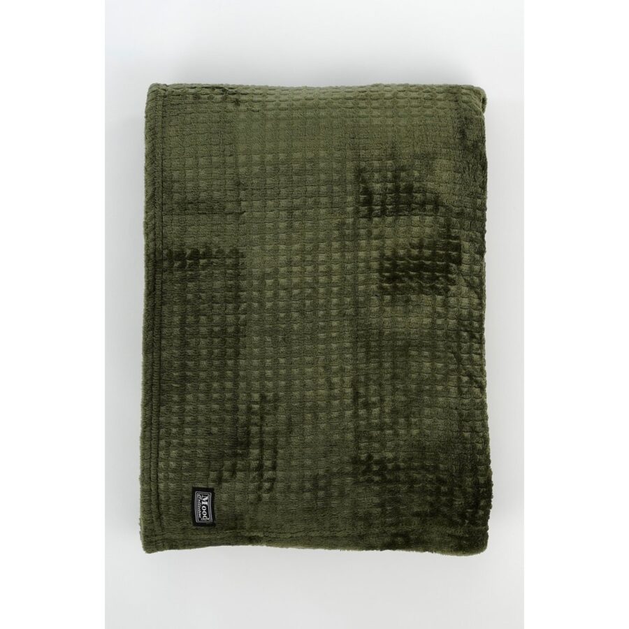 Joanne Fleece Plaid - L180 x B130 cm - Polyester - Donkergroen - Afbeelding 2