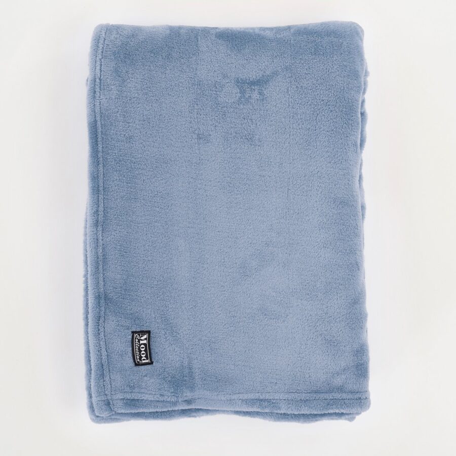 Famke Fleece Plaid - L180 x B130 cm - Lichtblauw - Afbeelding 2