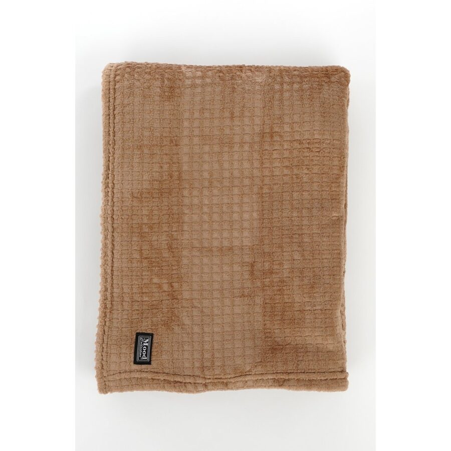 Joanne Fleece Plaid - L180 x B130 cm - Polyester - Lichtbruin - Afbeelding 2