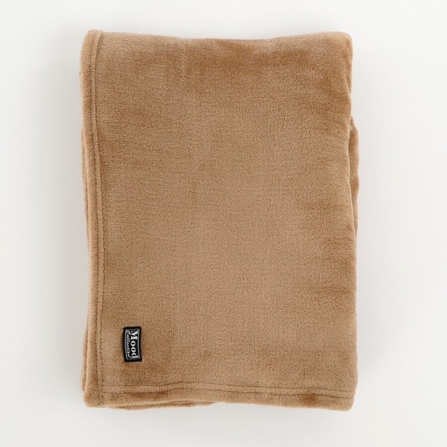 Famke Fleece Plaid - L180 x B130 cm - Lichtbruin - Afbeelding 2